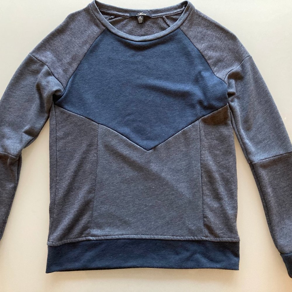 Mavi Long Sleeve Dark Blue Sweat Shirt XS